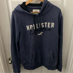 Hollister Men's Blue Hoodie
